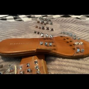 Madden Girl Clear Studded Sandals